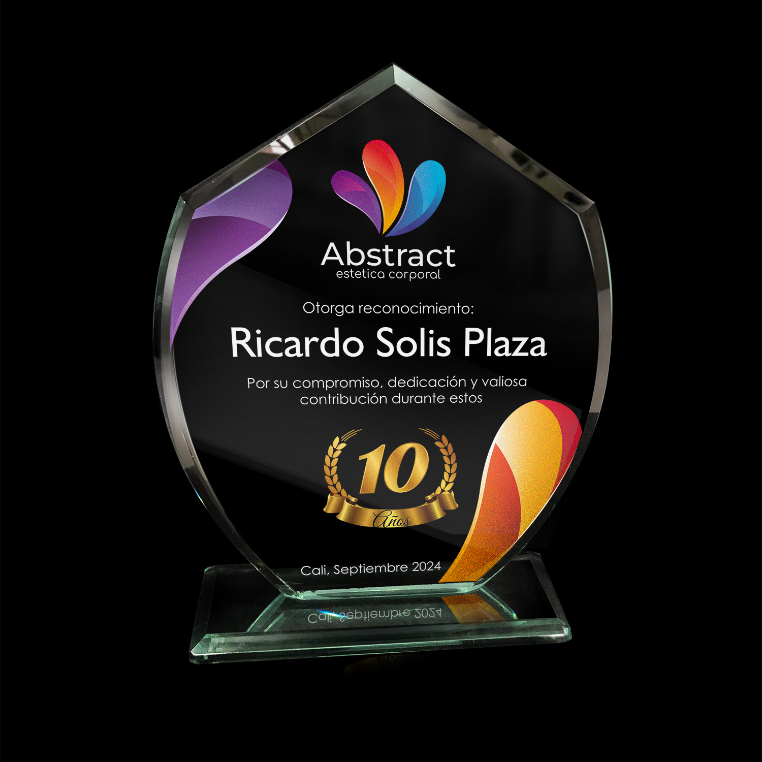 Placa de Vidrio Papal